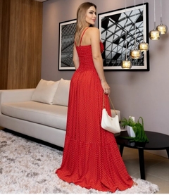 Vestido Luiza Vermelho Poa - Bela Look Modas