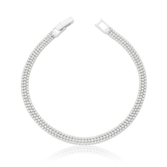 Pulseira Trio Riviera Cristal no Banho de Ródio Branco - comprar online