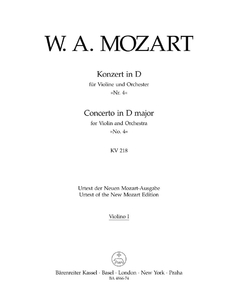 Concierto para Violín No. 4 K. 218 - Particella - Mozart