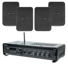 Kit Amplificador Bluetooth Slim 2200 OPTICAL + 4 Caixas CS 4 Frahm