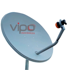 Antena Mini Parabólica 60Cm Com Lnb E Cabo