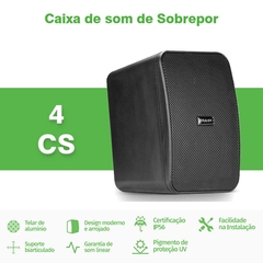 Caixa de Som Passiva Acustica CS 4 60w Interna / Externa (PAR) 8 Ohms Frahm - Preta - comprar online