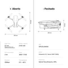 Kit Drone Cfly Faith Pro GIMBAL 3 eixos GPS 5G - COM 2 BATERIAS