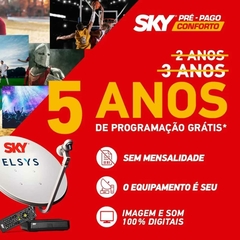 Receptor SKY pre paga HD conforto SH26 recarga 5 anos - comprar online