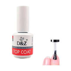 Top Coat D&Z 15ml Branco Faixa Tarja Vermelha Selante Finalizador Brilho - comprar online