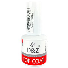Top Coat D&Z 15ml Branco Faixa Tarja Vermelha Selante Finalizador Brilho