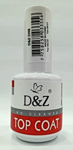 Top Coat D&Z 15ml Branco Faixa Tarja Vermelha Selante Finalizador Brilho - loja online