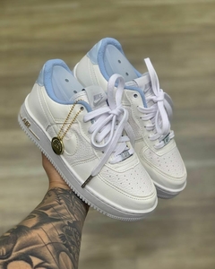 Nike Air Force Branco/Azul - comprar online