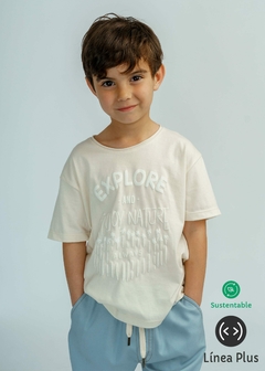 CO001/CO001G- Remera con estampa de algodón sustentable