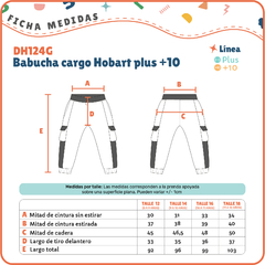 DH124G- Babucha Cargo Hobart Oversize +10 - Naranja Mandarina Mayorista