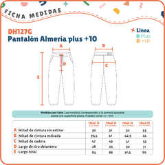 DH127 / DH127G - Pantalón Almería Plus - Twill denim - comprar online