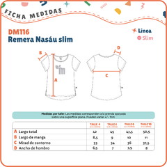 DM116 / DM116G - Remera Nasáu para calza slim - comprar online