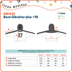 DM143G - Buzo oversize Gibraltar +10 - comprar online