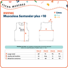 DV018 /DV018G- Musculosa Santander Plus en internet