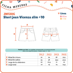 JM120/ JM120G- Short de jean nena Vicenza - tienda online