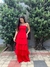 Vestido Anna linho cor tomate