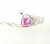 Pulsera de plata con corazón rosa - comprar en línea
