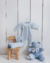 Saída maternidade azul pó minimalista 100% algodão bordada Lilu Bebê