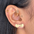 Brinco Earcuff Corações Ouro 18K/750