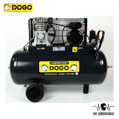 COMPRESOR AIRE COMPRIMIDO DOGO 2 HP 100 LITROS, A CORREA