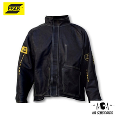 ESAB CAMPERA DE SOLDADURA VAQUETA NEGRA CON VELCRO