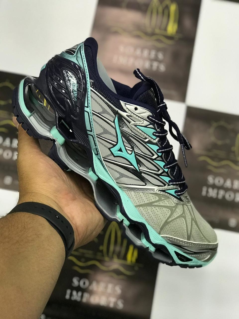 Mizuno cinza hot sale e verde agua