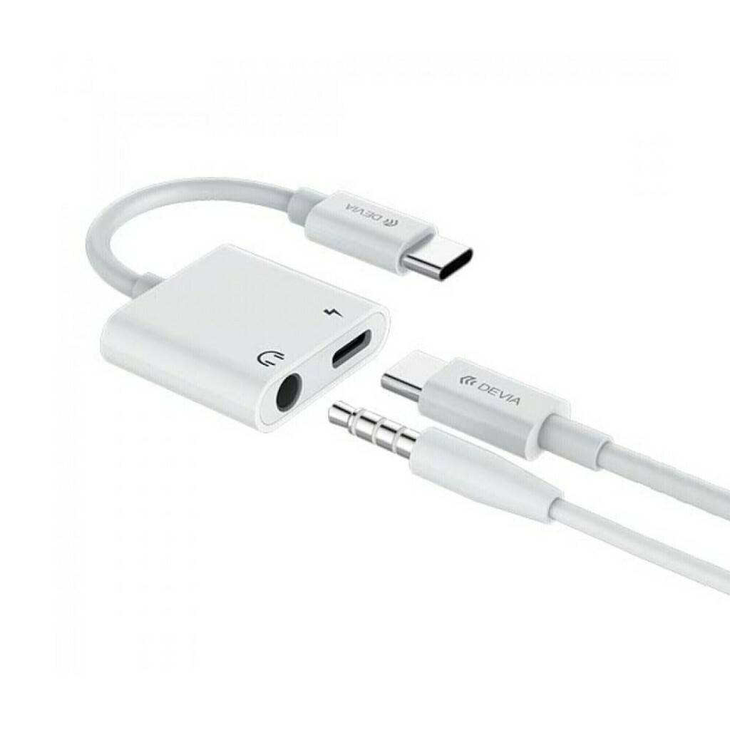 CABLE ADAPTADOR USB-C A AUDIO 2 JACK 3.5MM HEMBRA PARA AURICULAR Y