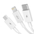 Imagen de Cable 3 En 1 Usb A iPhone Usb C Tipo C Micro 1.5 Mts Rapida