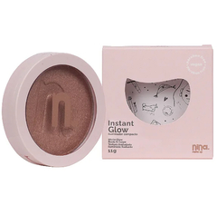 Iluminador compacto instant glow gold cor 1 - Nina makeup