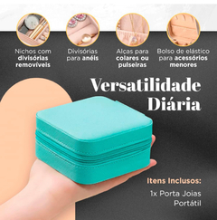 Porta jóias mini estojo organizador de acessórios rosa na internet