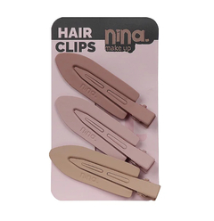 Hair clips com 3 presilhas - Nina makeup