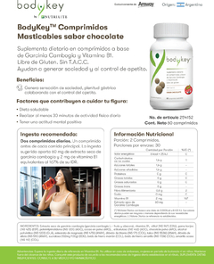 Bodykey Comprimidos Masticables Sabor Chocolate - AYUDA A GENERAR SACIEDAD Y CONTROL AL APETITO. - comprar online