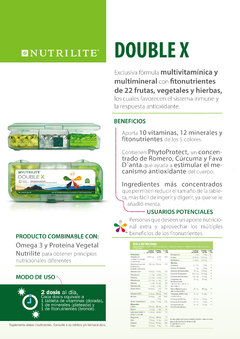 Double X - Suplemento dietario - 186 tabletas: 62 doradas (vitaminas), 62 plateadas (minerales) y 62 bronce (fitonutrientes) - comprar online