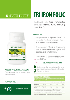 Tri Iron Folic - Combina hierro y vitamina C - comprar online