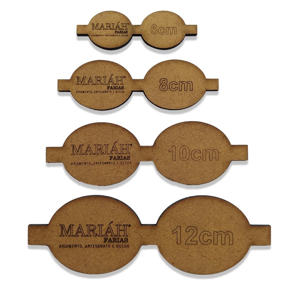 KIT MOLDE MDF (LAÇO FOFINHO) - 9 PEÇAS