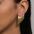 Brinco Ear cuff franja curta folheado a ouro 18k