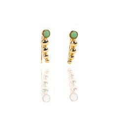 Brinco Earcuff Pocket - Quartzo Verde