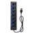 Zapatilla Hub Con 7 Puertos Usb 2.0 Switch Interruptor Y Luz