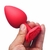 PLUG ANAL SILICONE VERMELHO EM FORMATO DE ROSA TAMANHO M - comprar online