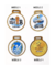 Medalla Argentina MDF con Sticker personalizado cumple evento x 10 unidades en internet
