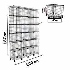 Estante Aramada Com 24 Nichos De 30x40cm - comprar online