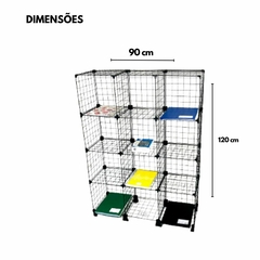 Estante Prateleira Aramada Para Cozinha - Com 12 Nichos de 30X30cm - Expoferro