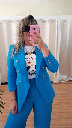 Blazer Wendy Alfaiataria Azul