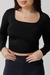 Cropped poliamida preto