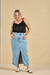 Saia midi jeans Eleonora - comprar online