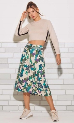 CROPPED DE TRICOT LISTRA PRETA