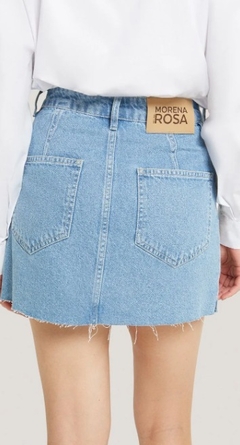 SAIA JEANS MORENA ROSA CURTA FIVE POCKETS COM RECORTE - Via Rosê Boutique