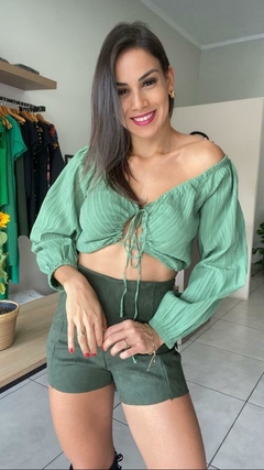 CROPPED BEATRIZ COM MANGA - loja online