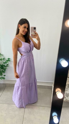 VESTIDO LONGO - ALÇA - LILAS na internet