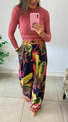 CALÇA PANTALONA ESTAMPADA